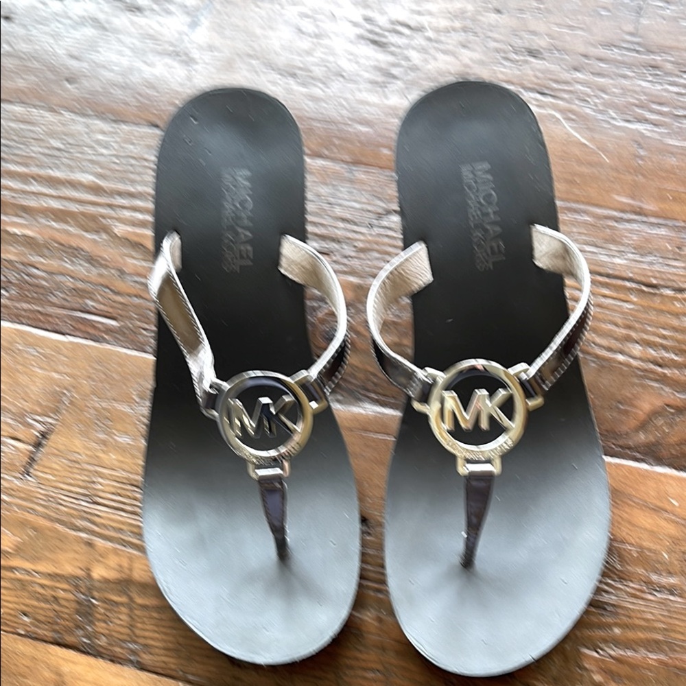 Michael Kors Gray and Silver Sandals